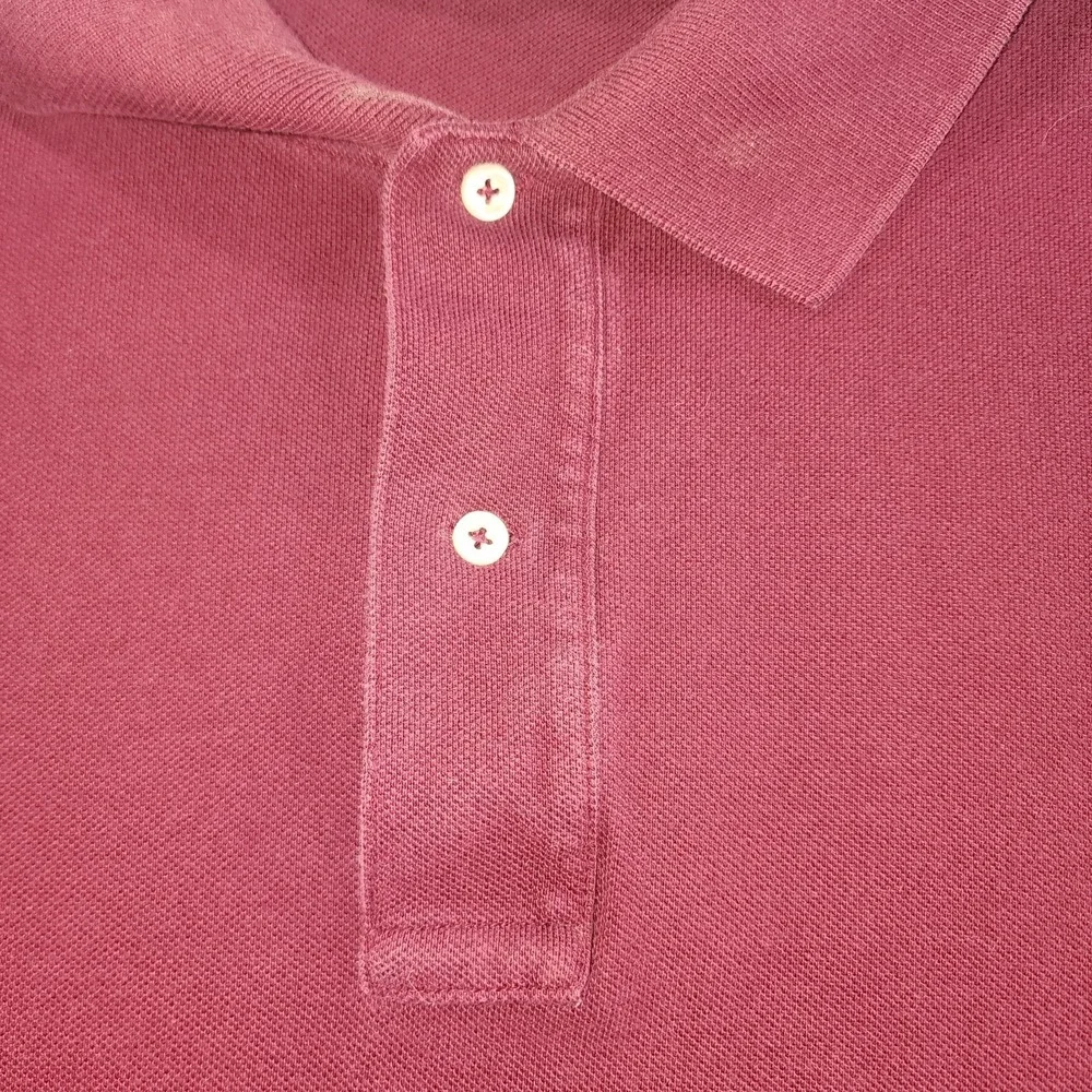 Mens Polo Ralph Lauren Polo Shirt Maroon 100% Cotton sz 1XB Big